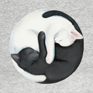 Yin Yang Balancing Cats T-Shirt